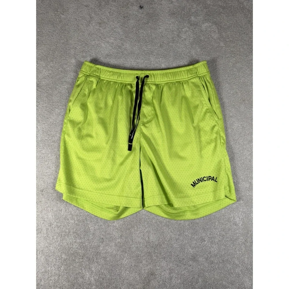 Municipal Sport Mesh Field Day Shorts Mens Large Neon Lime 7